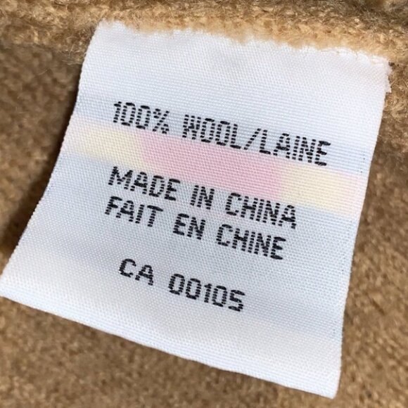 𝅺VINTAGE 100% wool long sleeves button down embroidered chunky knit cardigan M - Picture 13 of 15